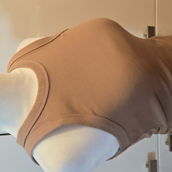 NWT Meshki Viola Ribbed Racer Back Tank Maxi Dress Brown Womens Size Small - Picture 6 of 11